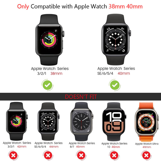 38mm 40mm Rubber Band and Case Cover For Apple Watch Series