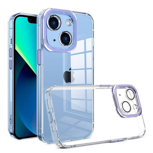 For iPhone 14 Plus Case with Camera Protective Clear Hard Cover HDL124