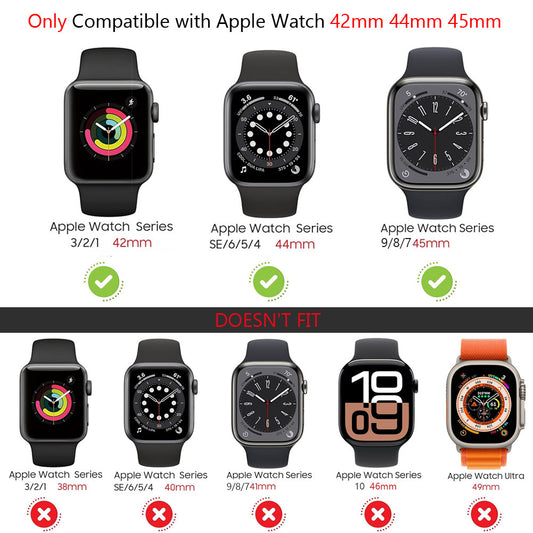 42mm 44mm 45mm Braided Solo Loop Band and Case Cover For Apple Watch Series