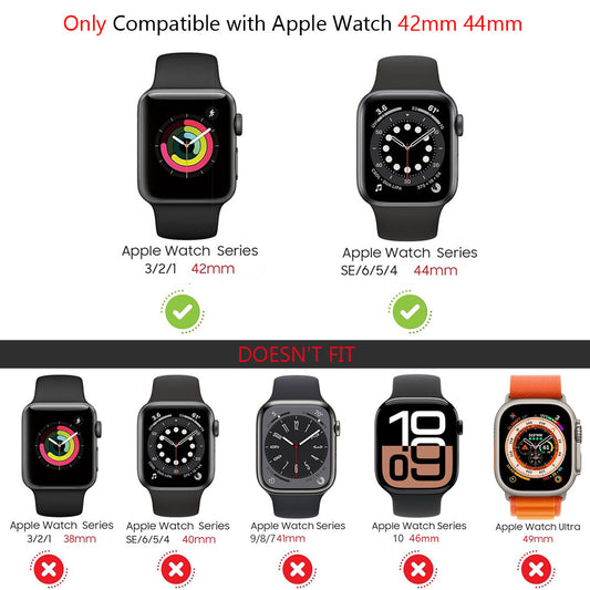 42mm 44mm Rubber Band and Case Cover For Apple Watch Series