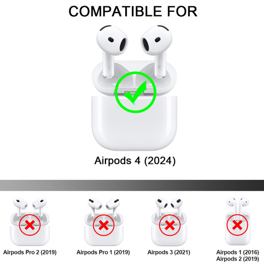 For Apple AirPods 4th 2024 TPU Silicon Case Cover