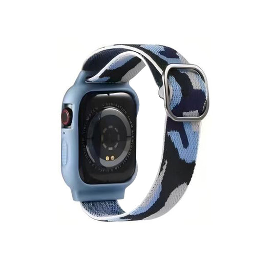 38mm 40mm 41mm Braided Solo Loop Band and Case Cover For Apple Watch Series