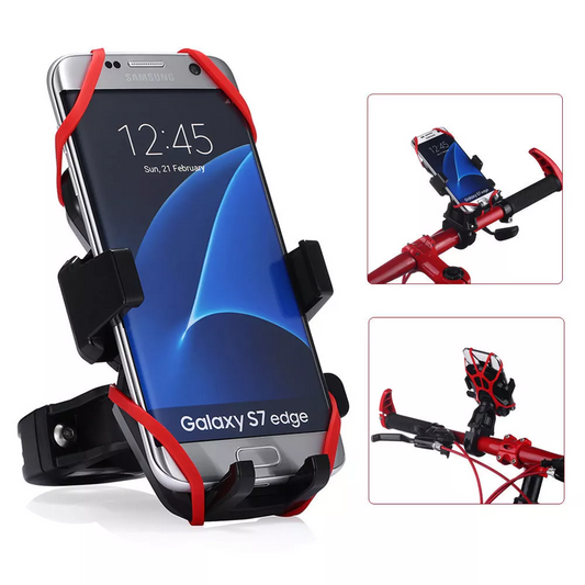 Phone Holder Handlebar Mount, for Motorcycle MTB Bike Bicycle GPS, with Silicone Stretch Net Clip, BKMT01
