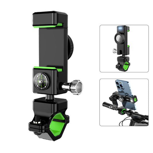 Phone Holder Handlebar Mount, for Motorcycle MTB Bike Bicycle GPS, with LED lights, BKMT02