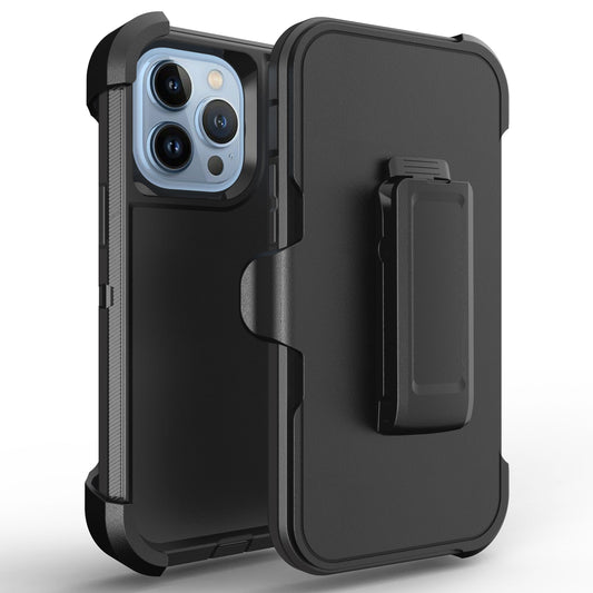 For iPhone 16 Pro Case Heavy Duty Defender Cover with Belt Clip TRL32