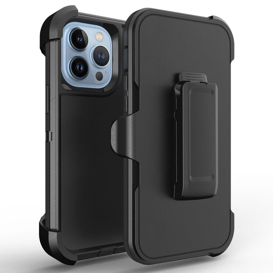 For iPhone 15 Pro Max Case Heavy Duty Defender Cover with Belt Clip TRL32