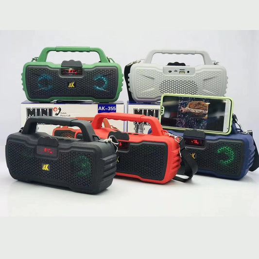 Portable Bluetooth Speakers with Straps, RGB Lights, without Kalack and Microphone, AK355