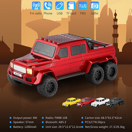 Portable Bluetooth Wireless Speakers, Fashion Cool Car Style, RGB Lights, without Kalack and Microphone, WSG63