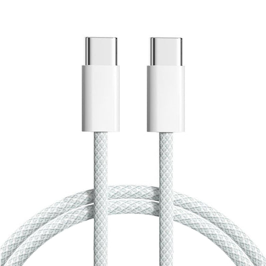 3.3ft / 1m USB-C to USB-C Fast Charger Cable Type C Data Sync Cotton Braided Cord A Grade