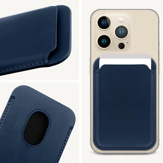 Cell Phone Stick-on ID Credit Card Holder PU Leather Wallet Sleeve Pouch