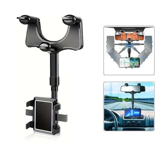 Car Phone Holder Mount, Multifunctional for Car Rearview Mirror / Desk Stand CHD14-MIR01
