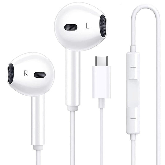 Wired Earbuds with USB-C Connector, In-Ear Headphones Earphones with Type-C Plug, Built-in Remote to Control Music/Phone Calls//Volume, Stereo NoiseIsolating