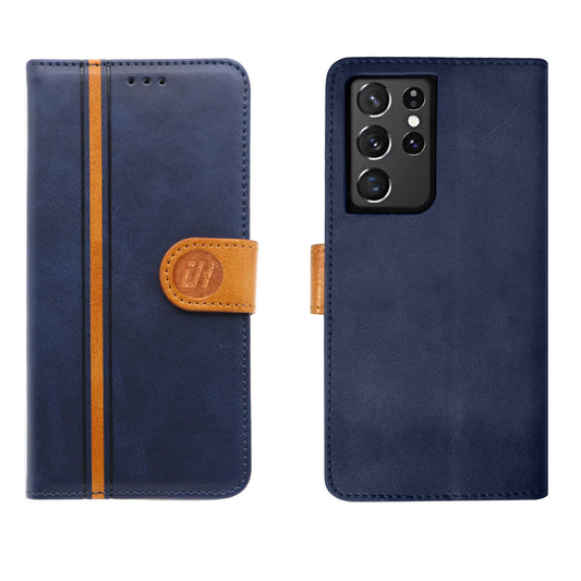 For Galaxy S21 Ultra Case Leather Flip Wallet Cover FWC104