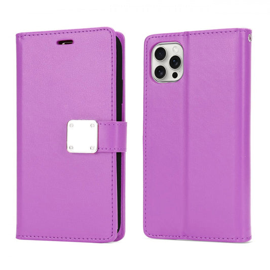 For iPhone 12 Pro Case Leather Flip Wallet Cover FWC117