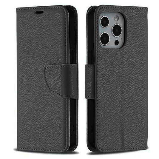 For iPhone 16 Pro Case Leather Flip Wallet Cover FWC134