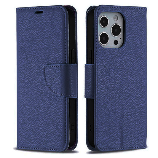 For iPhone 16 Pro Case Leather Flip Wallet Cover FWC134
