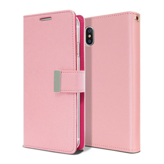 For iPhone Xs Max Case Leather Flip Wallet Cover FWC21