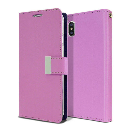 For iPhone X Xs Case Leather Flip Wallet Cover FWC21