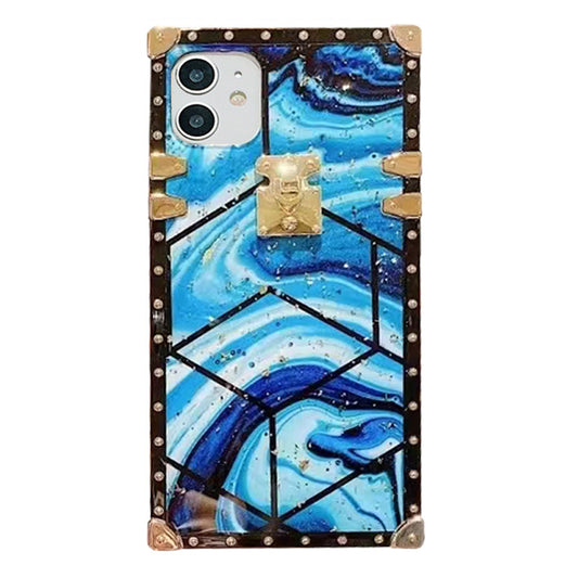 For iPhone 11 Case with Strap Marble Design Hard Cover HDL110