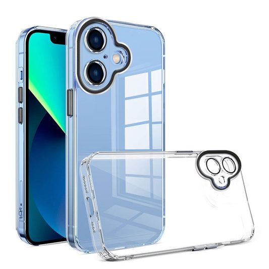 For iPhone 16 Case with Camera Protective Clear Hard Cover HDL124