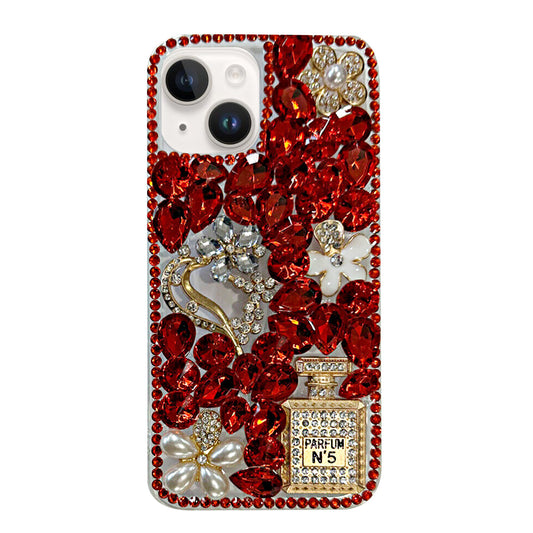 For iPhone 14 Case with Bling Rhinestones Hard Cover HDL129