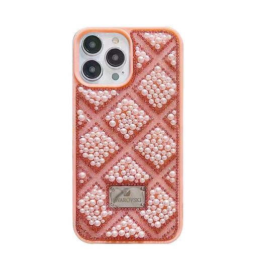 For iPhone 15 Pro Max Case with Bling Rhinestones Hard Cover HDL141
