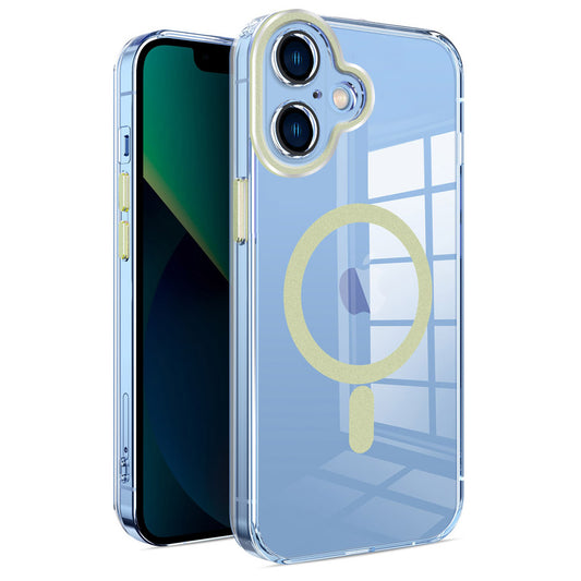For iPhone 16 Case with Camera Protective Magsafe Charging Clear Hard Cover HDL142