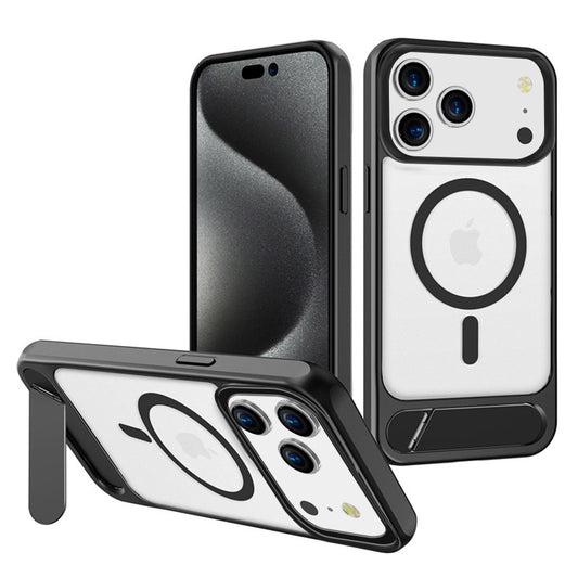 For Apple iPhone 18 Pro Case Kickstand Shockproof Clear Hard Back Cover HDL143