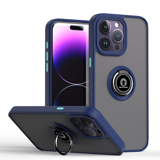 For iPhone 15 Pro Case with Magnetic Ring Hard Cover HDL99