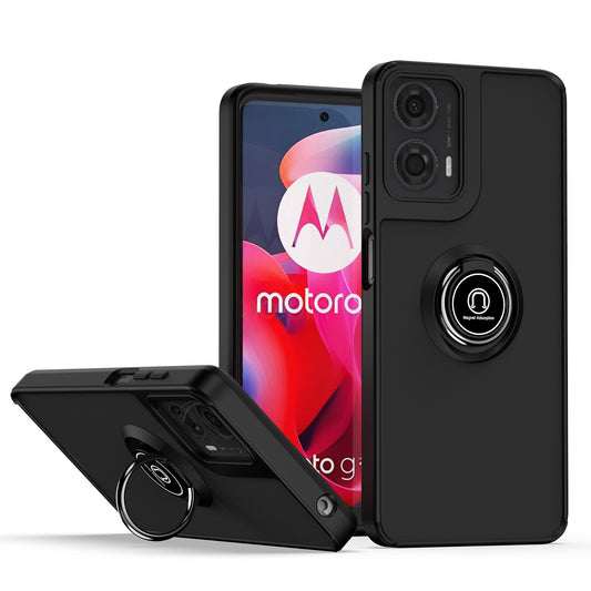 For Moto G Power 2024 Case with Magnetic Ring Hard Cover HDL99