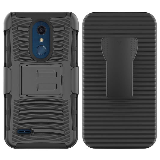 For LG K10 2018 Case with Combo Clip Holster Cover HPC43
