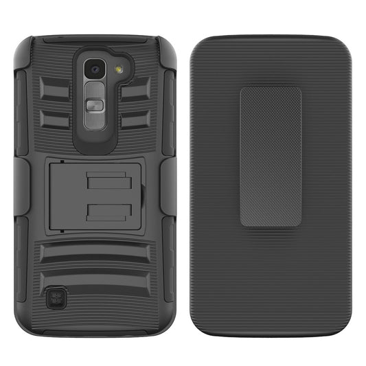 For LG K7 Case with Combo Clip Holster Cover HPC43