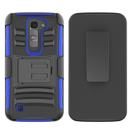 For LG K7 Case with Combo Clip Holster Cover HPC43