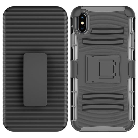 For iPhone X Xs Case with Combo Clip Holster Cover HPC43
