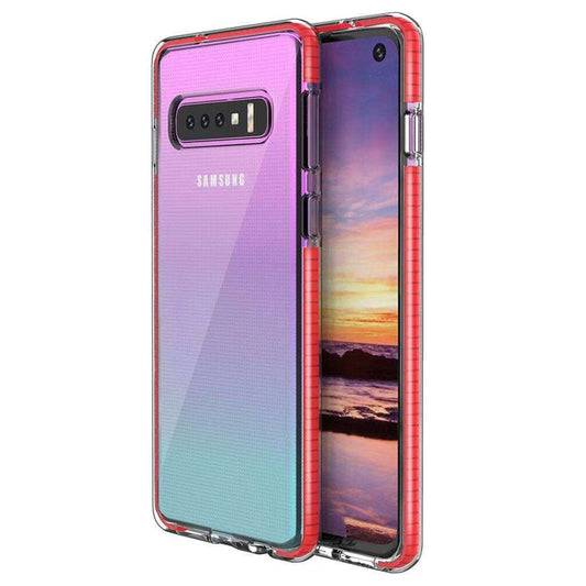 For Galaxy S10 Plus Case with Seperate Color Bumper Transparent Soft Cover SFL79