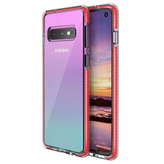 For Galaxy S10 Edge Case with Seperate Color Bumper Transparent Soft Cover SFL79