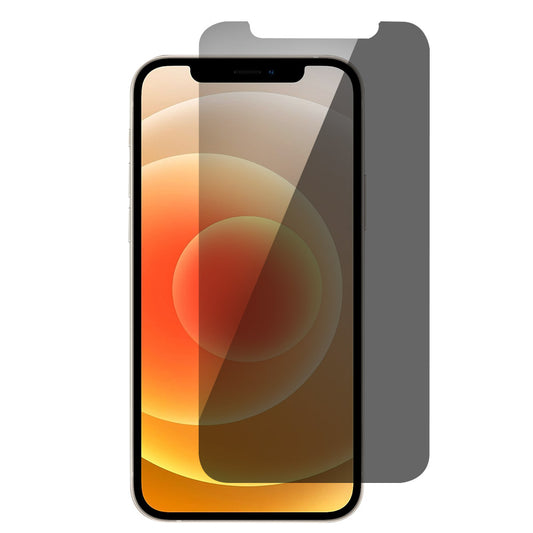 For iPhone 12 (6.1 inch) Anti-Spy Privacy Tempered Glass Screen Protector 2.5D Black