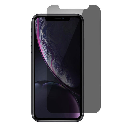 For iPhone XR (6.1 inch) Anti-Spy Privacy Tempered Glass Screen Protector 2.5D Black
