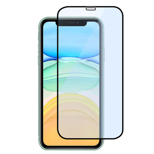 For iPhone 11 (6.1 inch) Blue Light Filter Full Coverage Tempered Glass Screen Protector