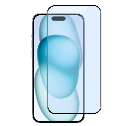 For iPhone 15 Pro (6.1 inch) Blue Light Filter Full Coverage Tempered Glass Screen Protector