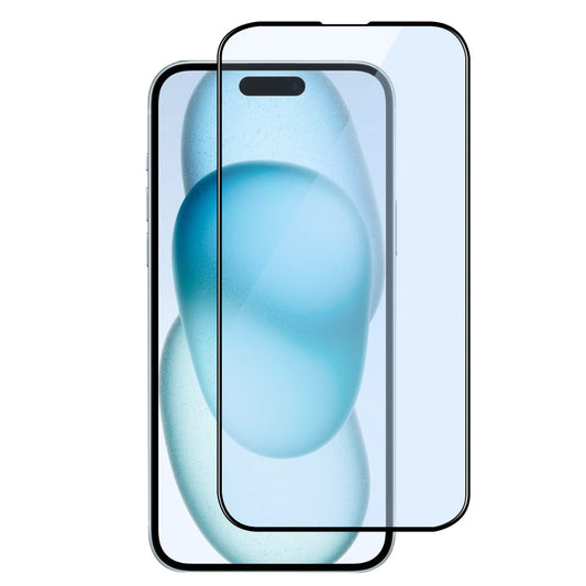 For iPhone 15 Pro Max (6.7 inch) Blue Light Filter Full Coverage Tempered Glass Screen Protector