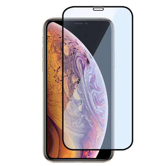 For iPhone Xs Max  (6.5 inch) Blue Light Filter Full Coverage Tempered Glass Screen Protector