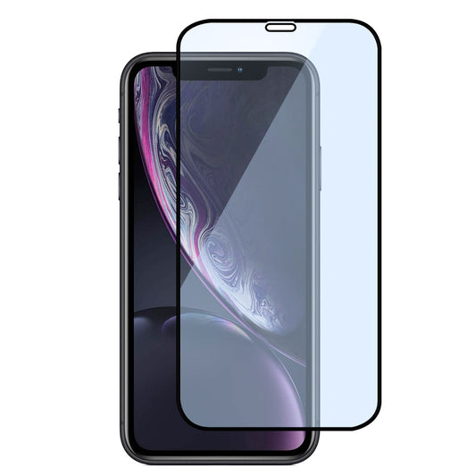 For iPhone XR (6.1 inch) Blue Light Filter Full Coverage Tempered Glass Screen Protector