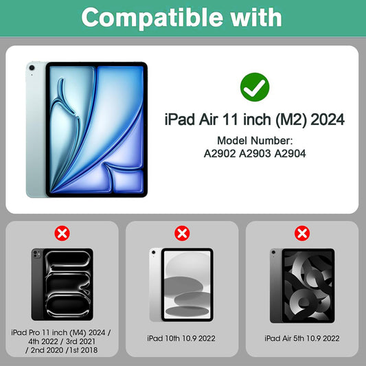 For Apple iPad Air 11 inch M2 2024 Tempered Glass Screen Protector