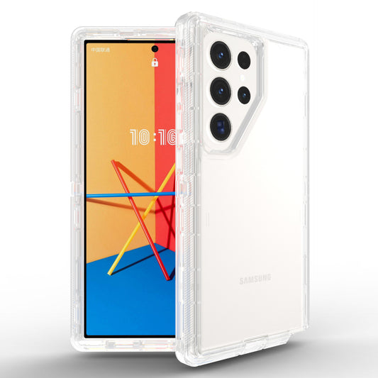 For Galaxy S24 Ultra Case Heavy Duty Defender Clear Cover with Belt Clip TRL55