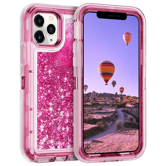 For iPhone 14 Pro Case Heavy Duty Defender Glitter Cover TRL56