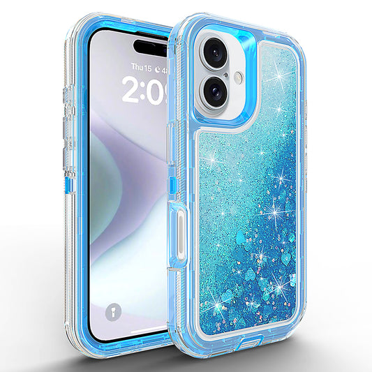 For Apple iPhone 17 Case Heavy Duty Shockproof Liquid Quicksand Cover 6.3-inch TRL56