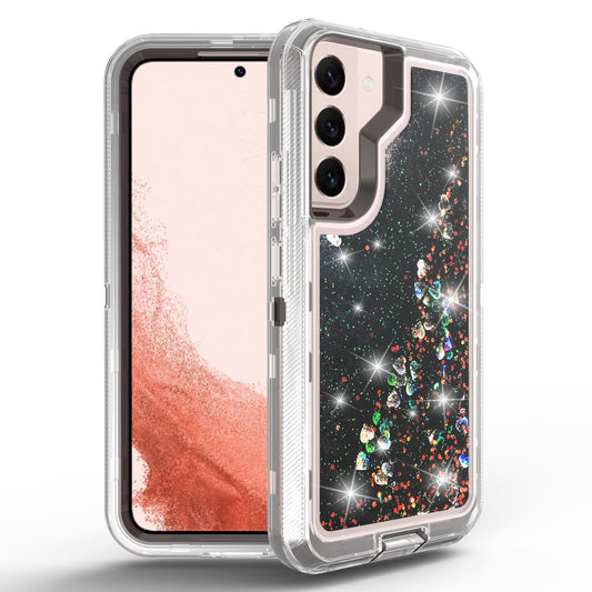 For Galaxy S23 Case Heavy Duty Defender Glitter Cover TRL56