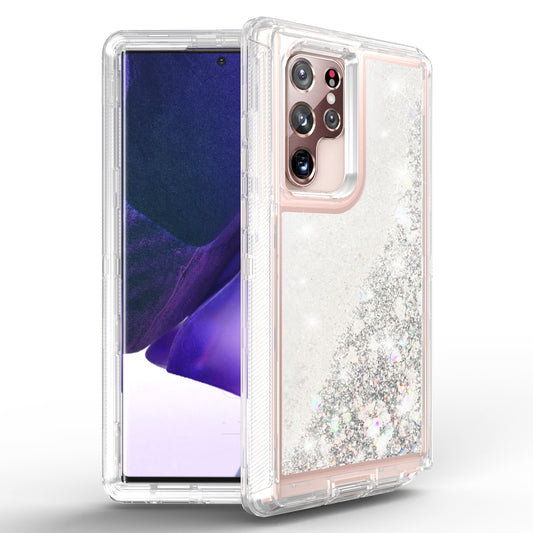 For Galaxy S21 Ultra Case Heavy Duty Defender Glitter Cover TRL56