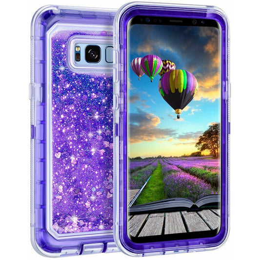 For Galaxy S8 Plus Case Heavy Duty Defender Glitter Cover TRL56